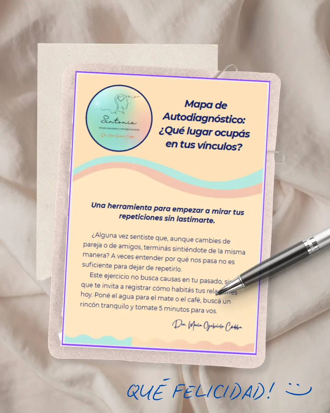 Presentación del Mapa de autodiagnóstico vincular de SINTONÍA